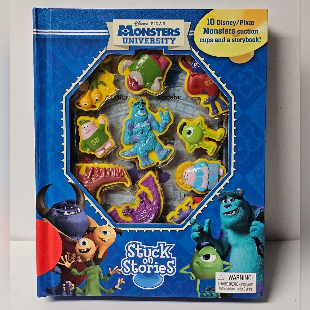 Disney/Pixar's Monsters University "10 Suction cups and a Storybook!" 2013 NEW